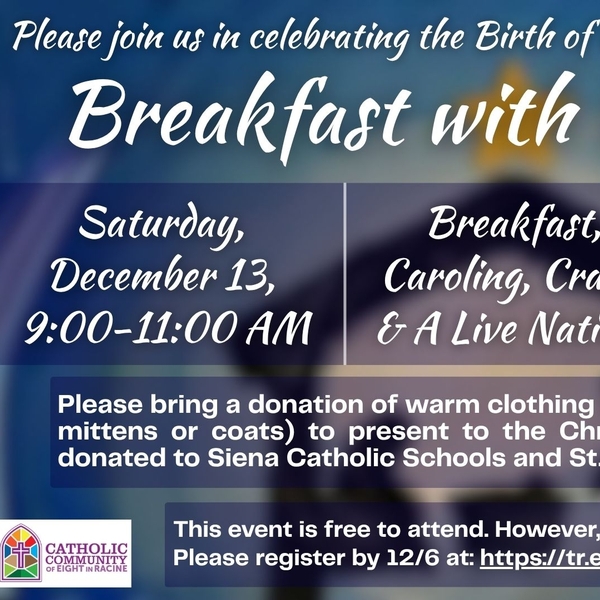 Breakfast with Baby Jesus at Sacred Heart