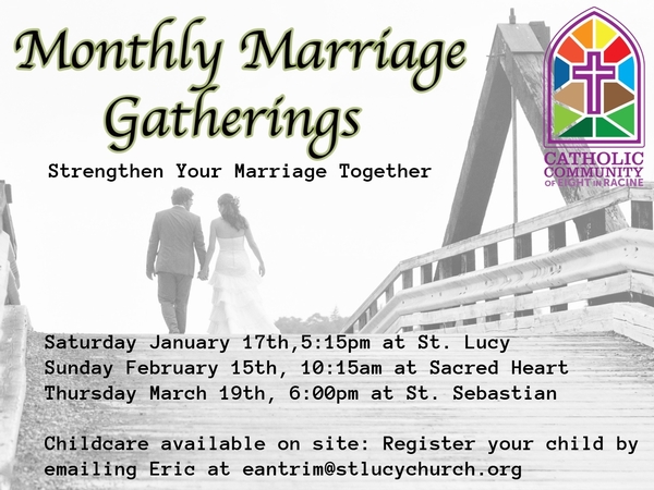 Monthly Marriage Gathering 5:15pm at S. Lucy's