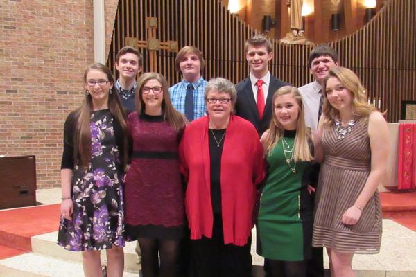 2016 Confirmants with Susan Gehrig, Director of Religious Education/Youth Ministry